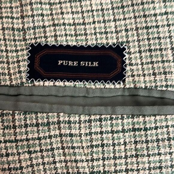 CERRUTI 1881 Vintage Silk Lightweight Blazer Taupe Single Breasted Fitted 34L - Picture 12 of 16